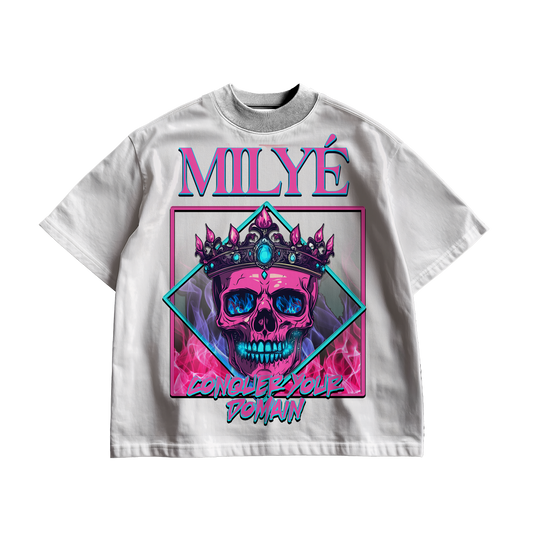 Milyé Oversized Pink Skull Tee